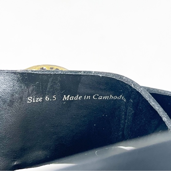 DOLCE VITA BLACK LEATHER SOYA SLIDE SANDALS WITH BUCKLES WOMENS 6.5 - Picture 7 of 7